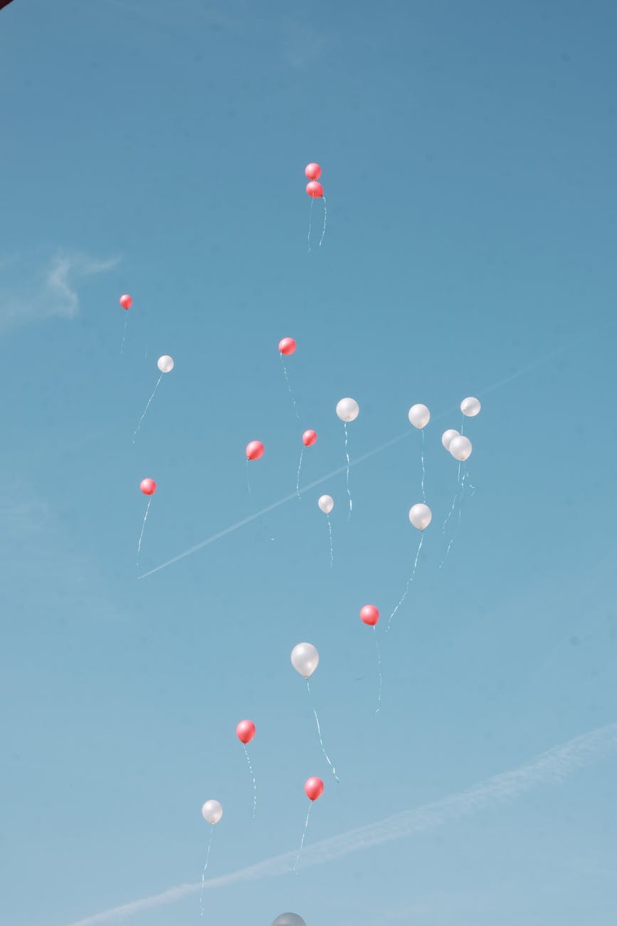 balloons in the sky